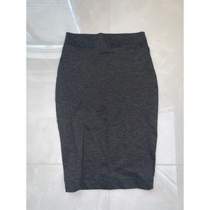Gray midi pencil skirt size S